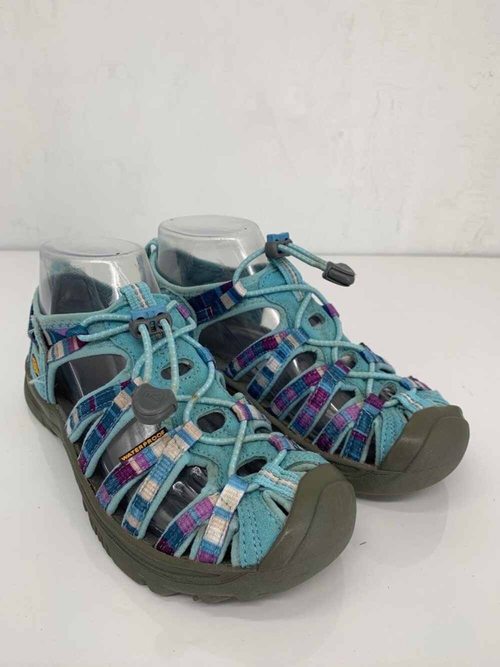 Keen Womens Newport H2 Strappy Waterproof Sandals US Size 4.5 Multicolor Aqua/Gr